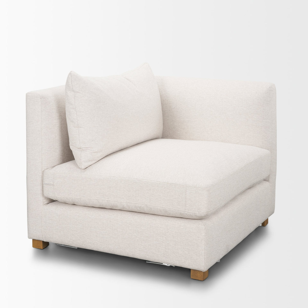 Halston Right Arm Sectional Piece Oatmeal Performance Fabric-Sofa & Sectionals-DECOROLALA