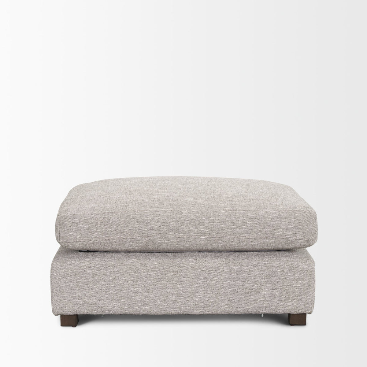 Halston Small Ottoman Light Gray Performance Fabric-Sofa & Sectionals-DECOROLALA