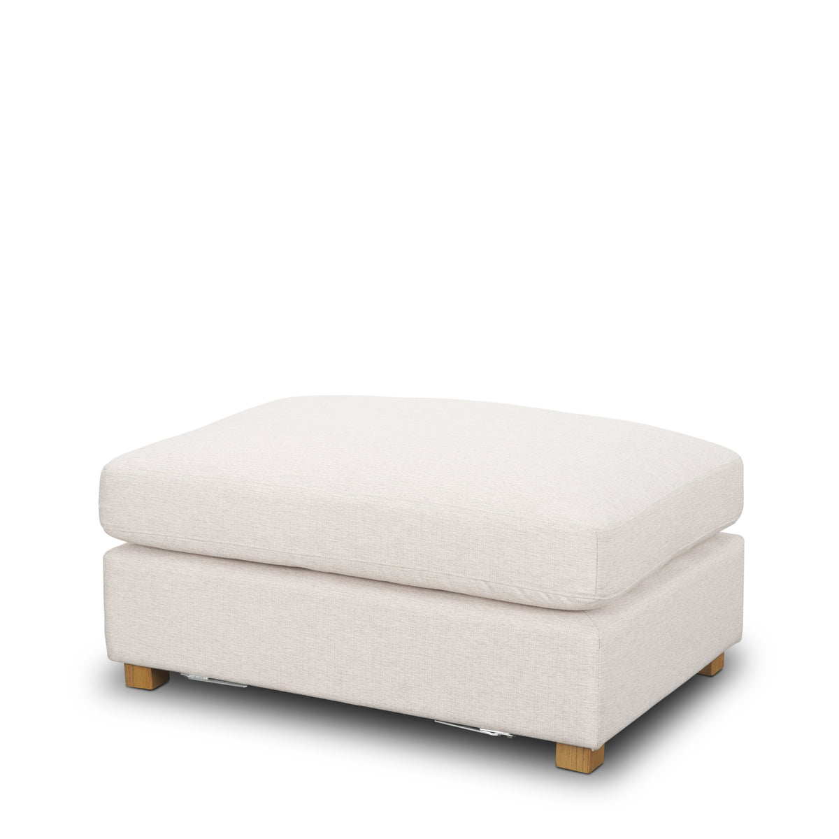 Halston Small Ottoman Oatmeal Performance Fabric-Sofa & Sectionals-DECOROLALA