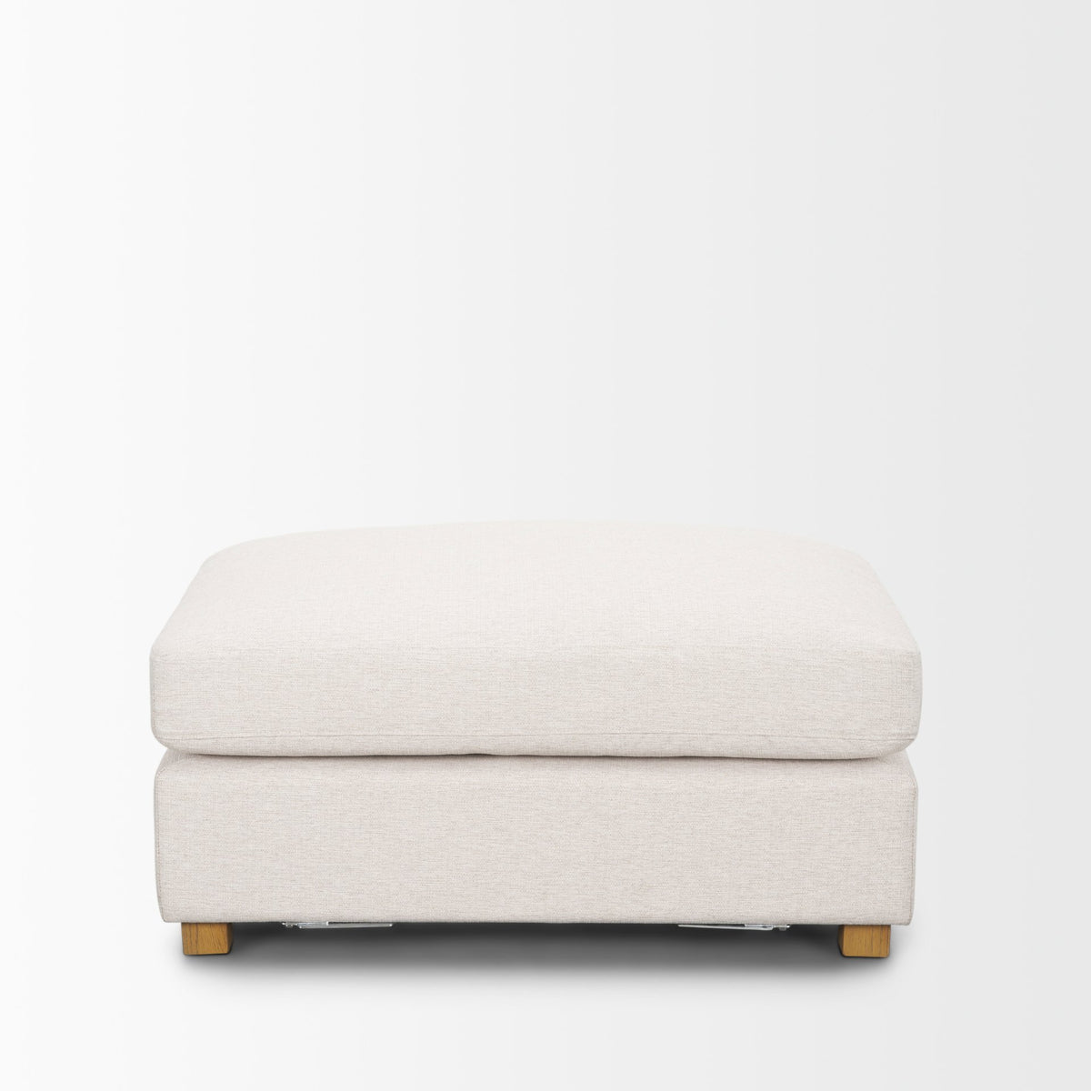 Halston Small Ottoman Oatmeal Performance Fabric-Sofa & Sectionals-DECOROLALA