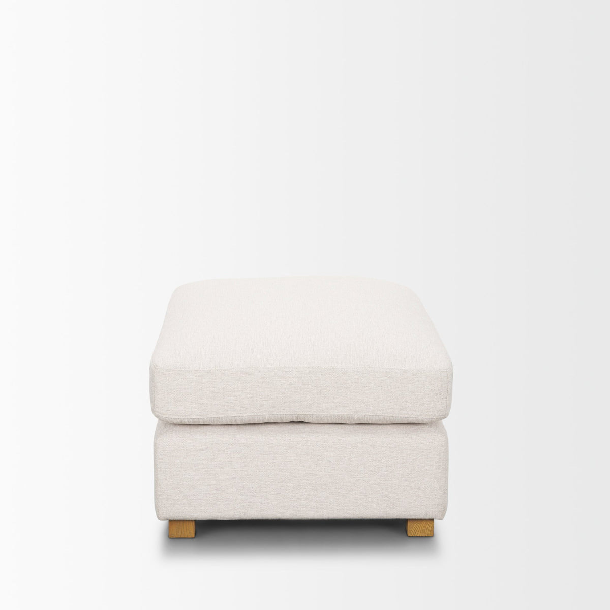 Halston Small Ottoman Oatmeal Performance Fabric-Sofa & Sectionals-DECOROLALA