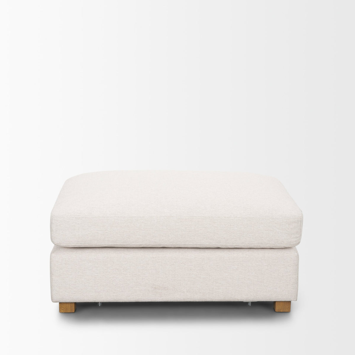 Halston Small Ottoman Oatmeal Performance Fabric-Sofa & Sectionals-DECOROLALA