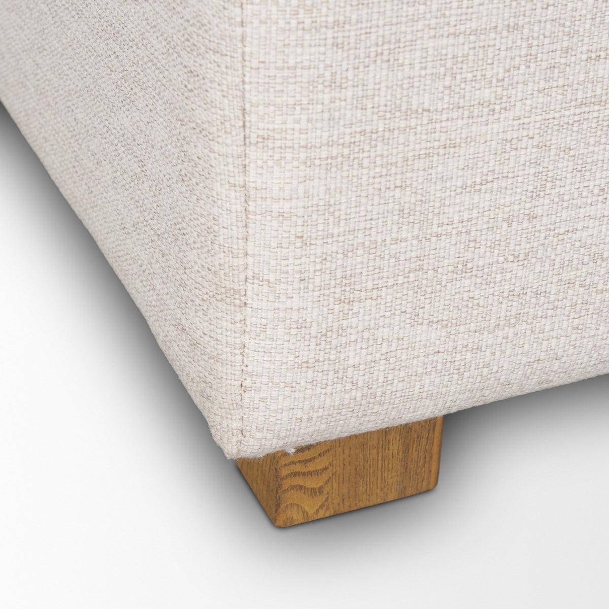Halston Small Ottoman Oatmeal Performance Fabric-Sofa & Sectionals-DECOROLALA