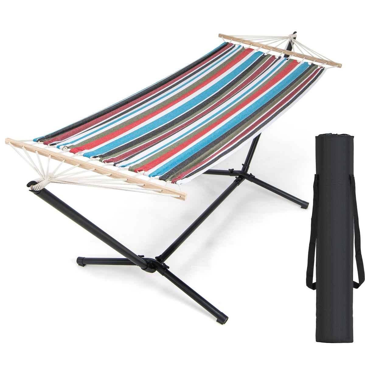 Hammock with Stand and Carrying Case-Multicolor-Cat Trees & Scratchers-DECOROLALA