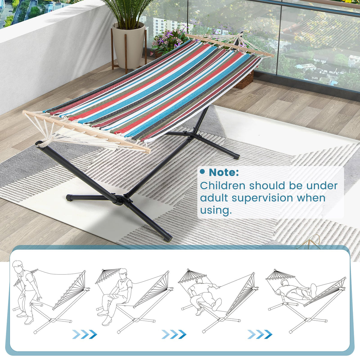 Hammock with Stand and Carrying Case-Multicolor-Cat Trees & Scratchers-DECOROLALA