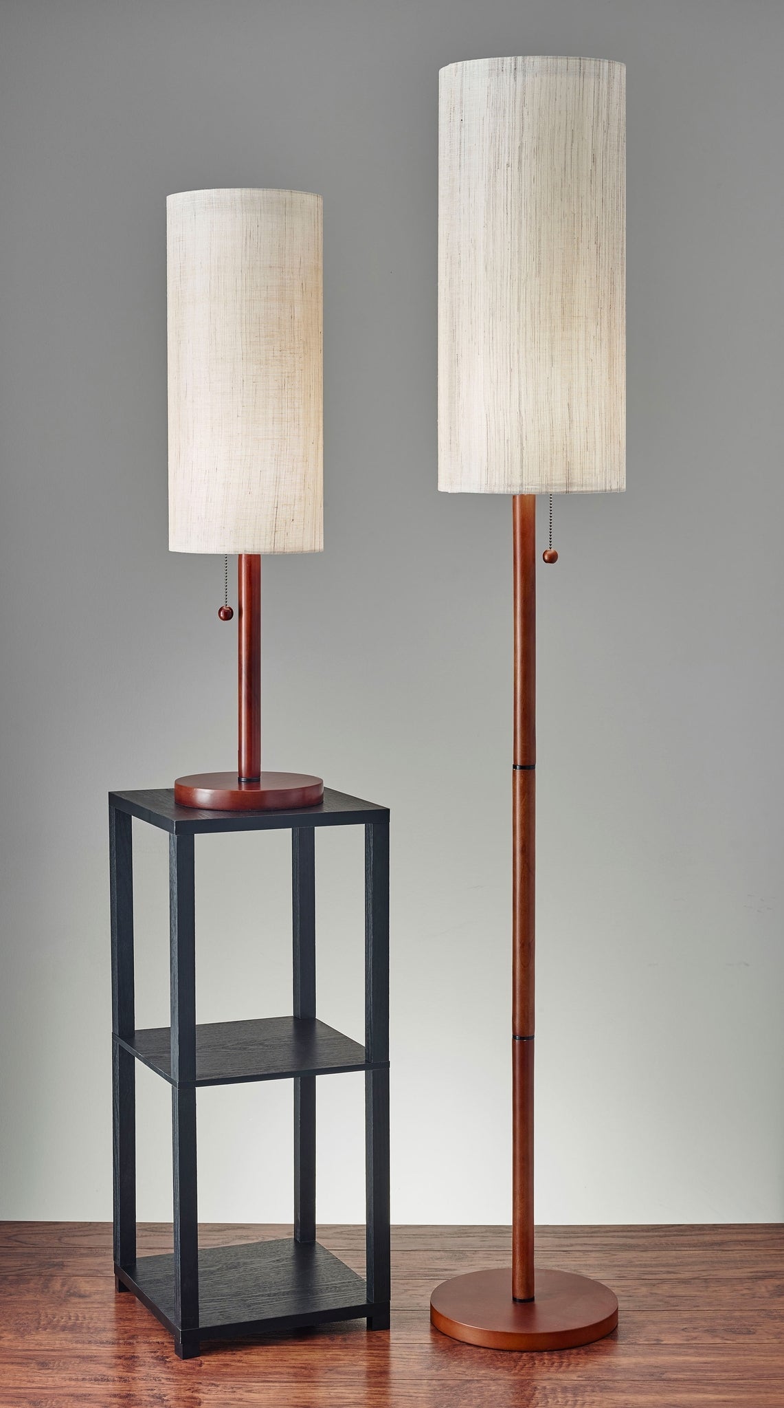 Hamptons Table Lamp - Walnut Eucalyptus Wood Shade-Lighting-DECOROLALA