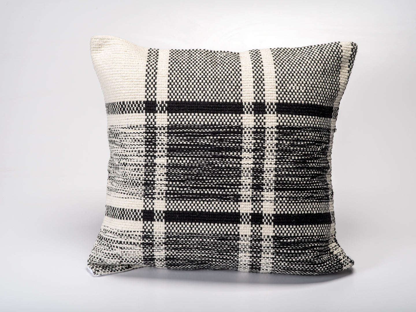 Hand Woven Plaid Decorative Pillow-Decorative Cushions-DECOROLALA