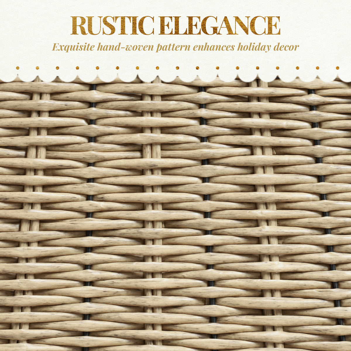 Hand-Woven Rustic Christmas Tree Collar - Natural 21.7"-Home Furnishings > Holiday & Seasonal > Christmas Trees-DECOROLALA