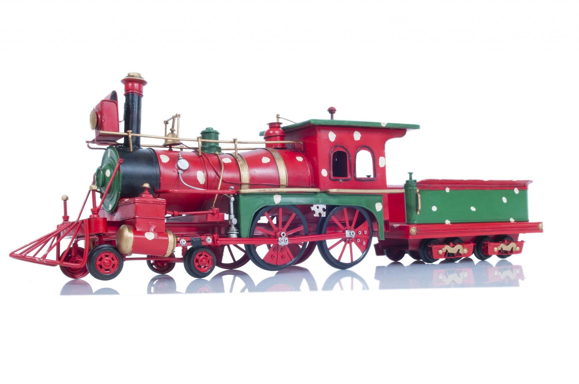 Handmade Tin Christmas Train Model-Sculptures-DECOROLALA
