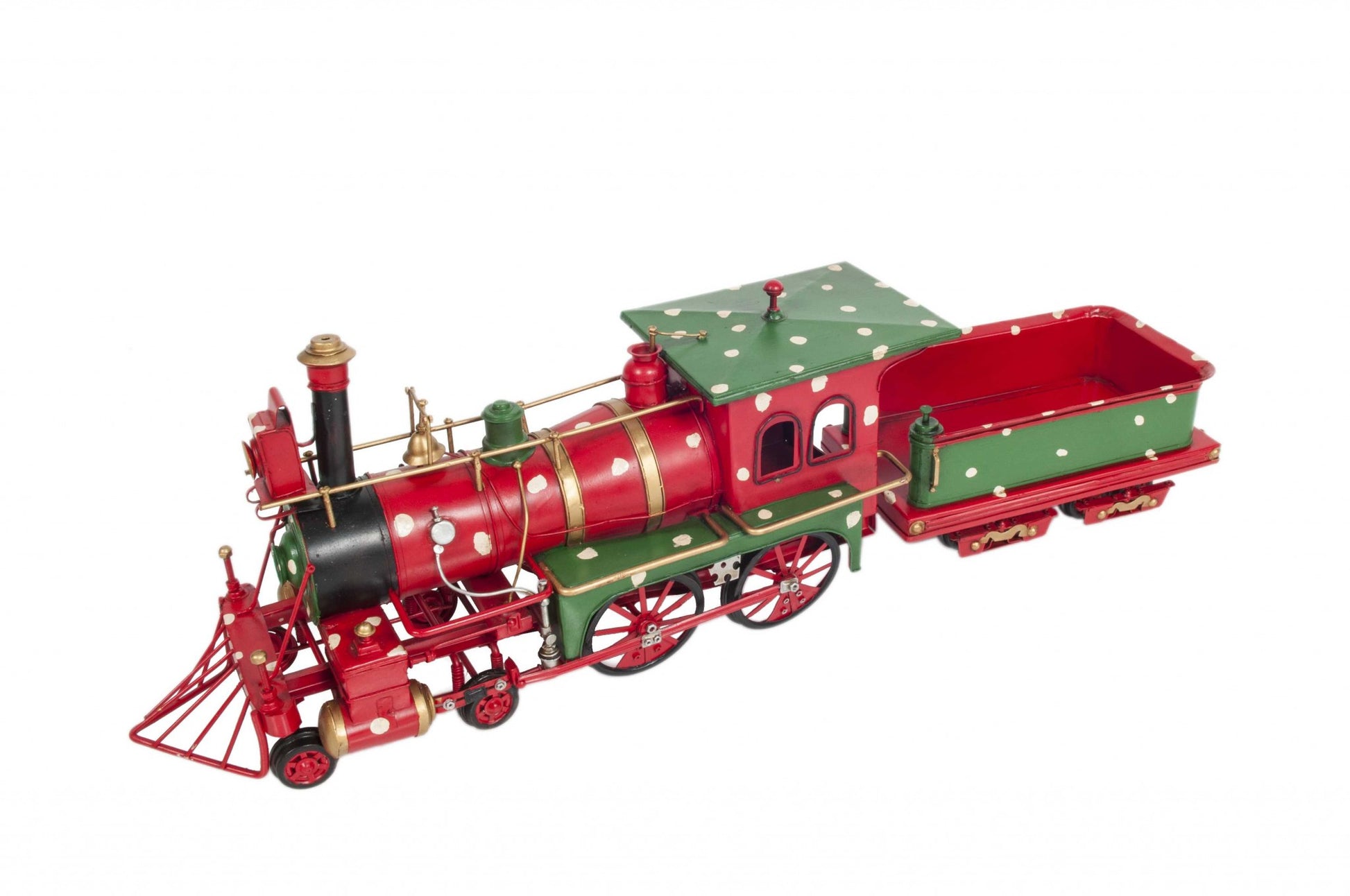Handmade Tin Christmas Train Model-Sculptures-DECOROLALA