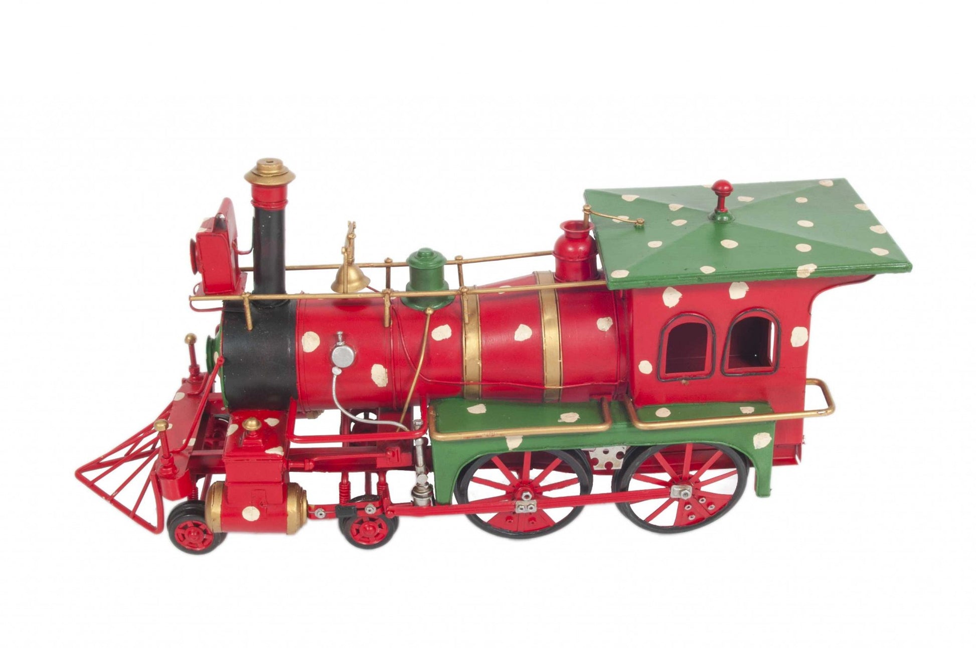 Handmade Tin Christmas Train Model-Sculptures-DECOROLALA