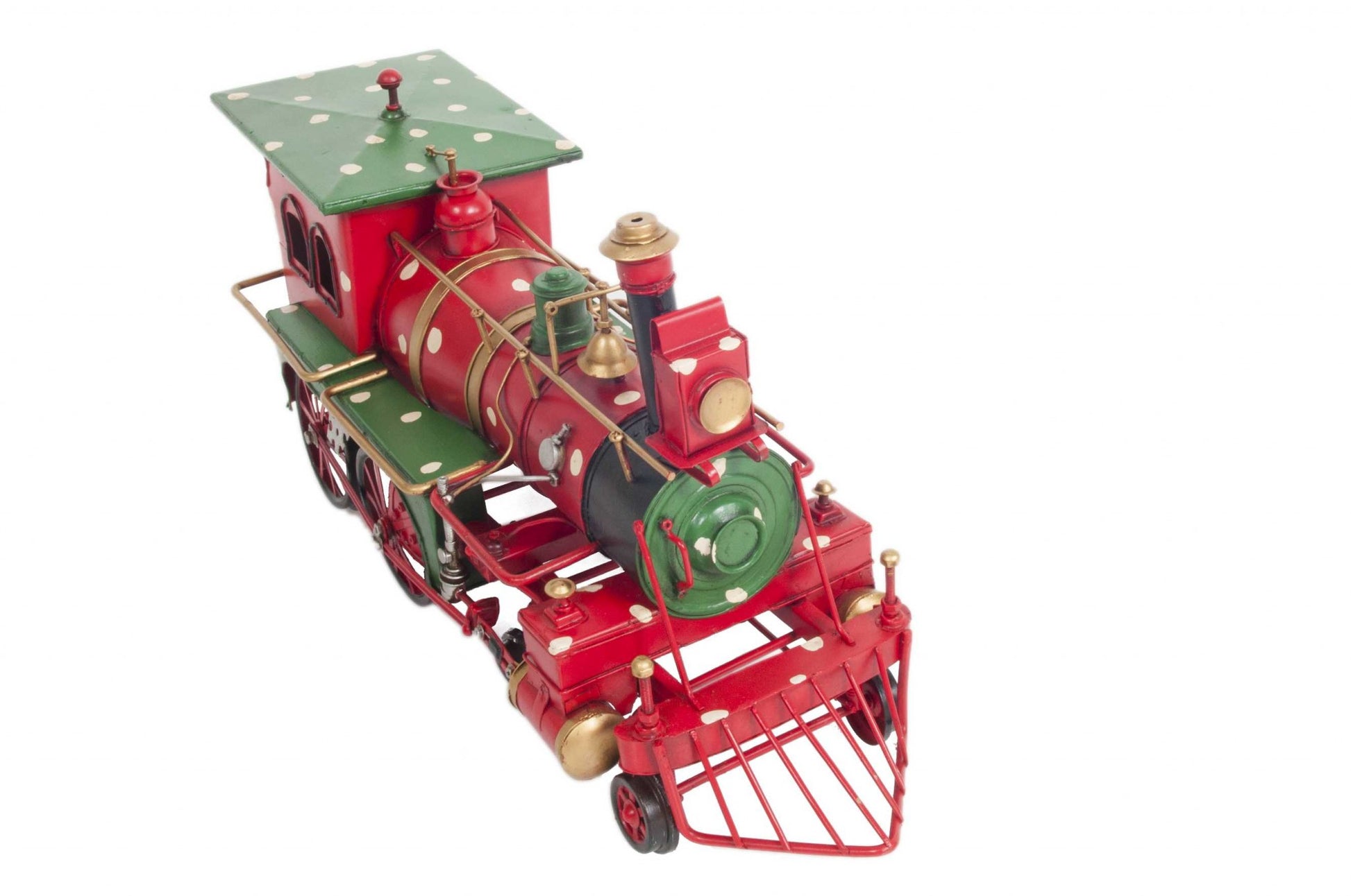 Handmade Tin Christmas Train Model-Sculptures-DECOROLALA