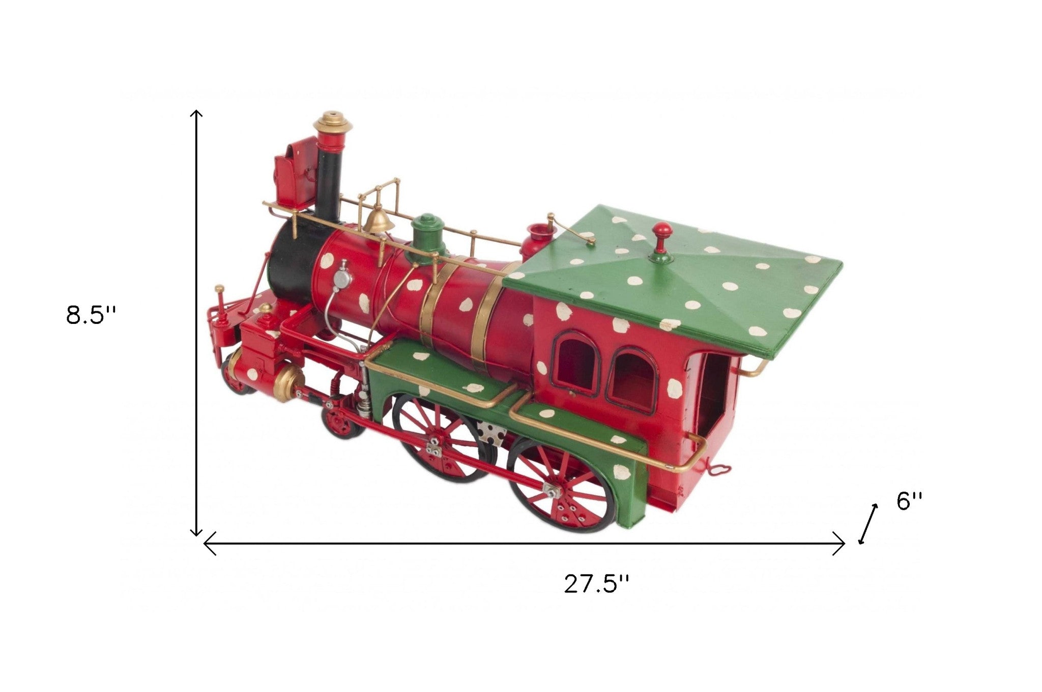 Handmade Tin Christmas Train Model-Sculptures-DECOROLALA
