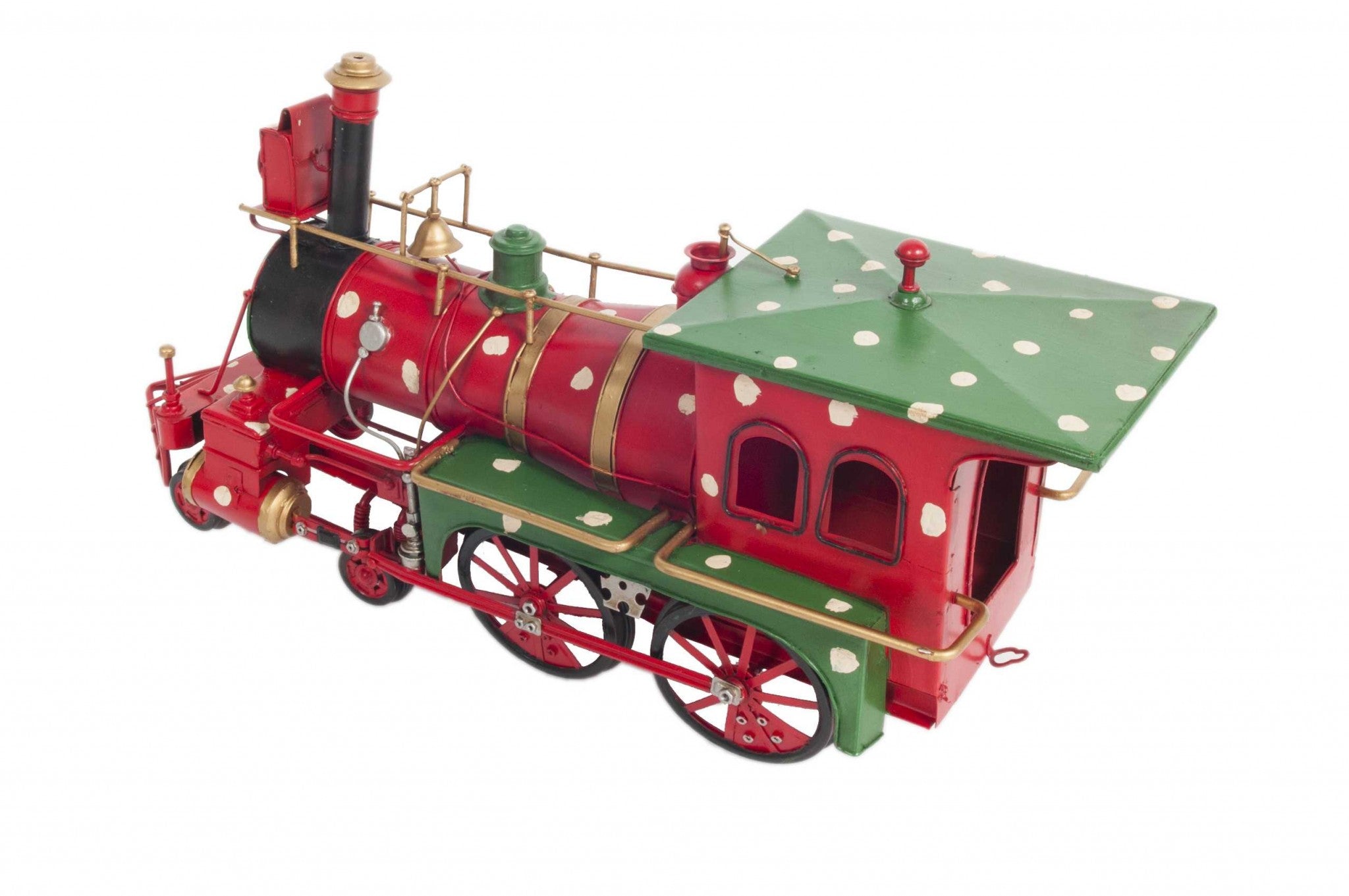 Handmade Tin Christmas Train Model-Sculptures-DECOROLALA
