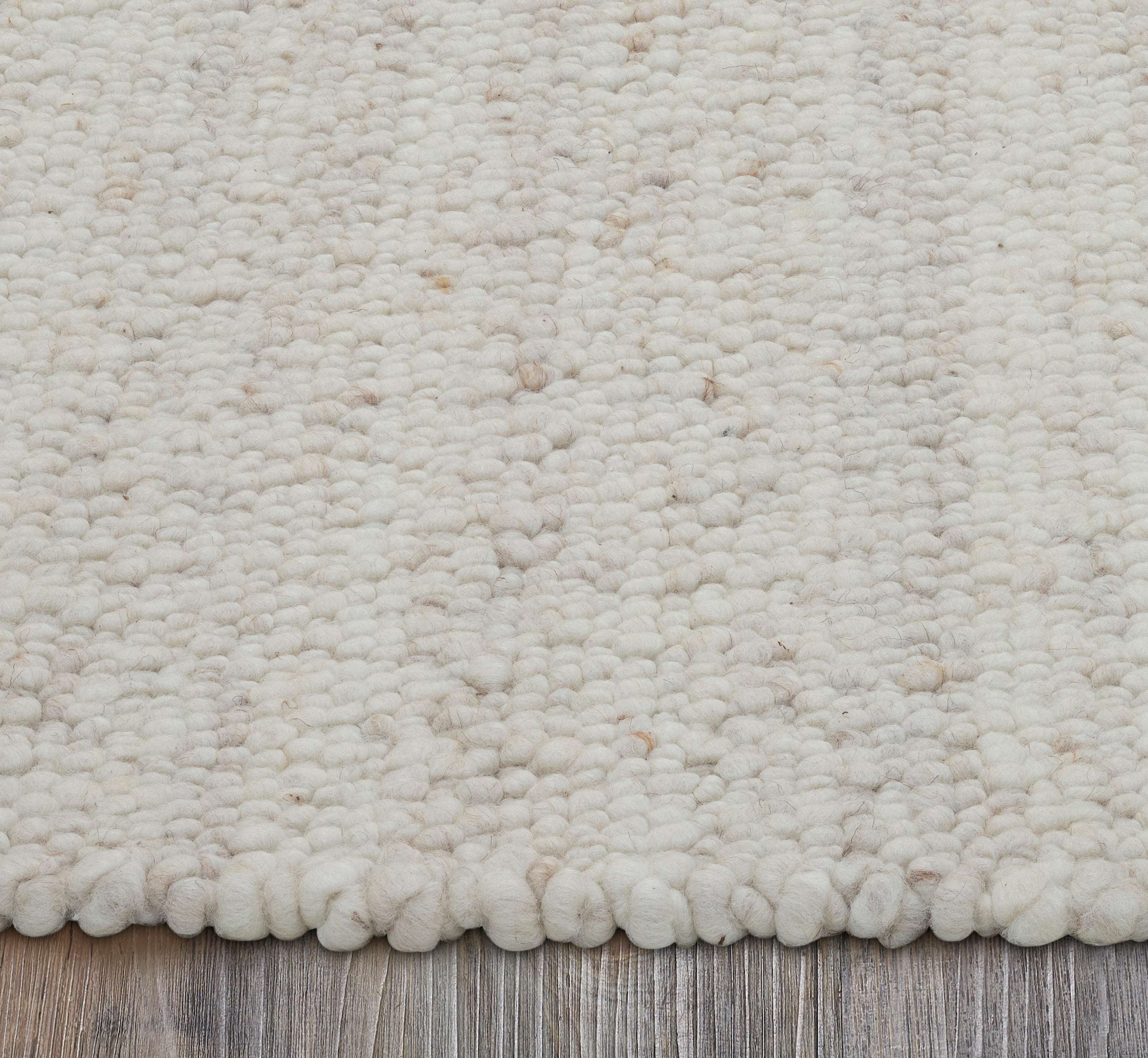 Handwoven Wool Area Rug - Mushroom-DECOROLALA