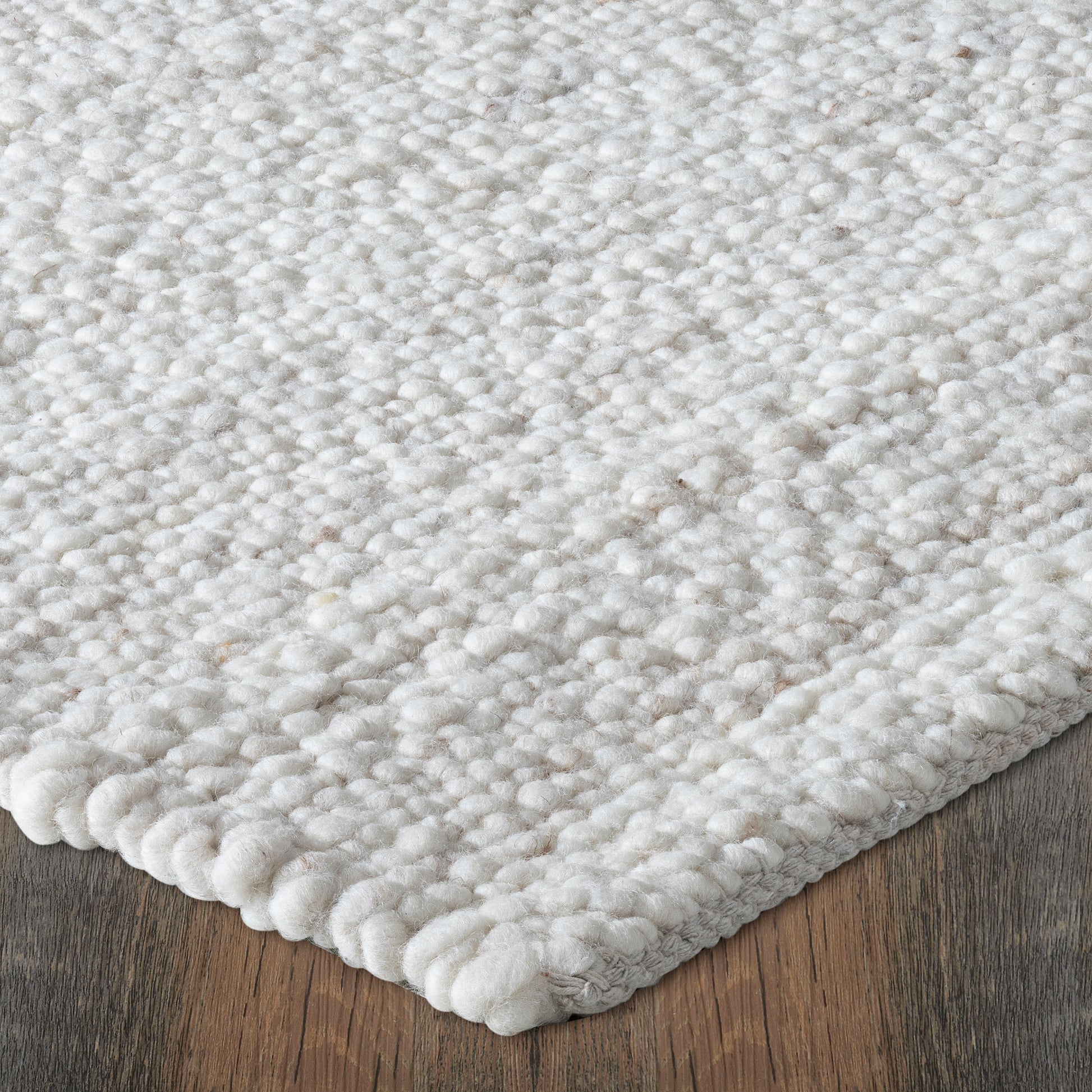 Handwoven Wool Area Rug - Mushroom-DECOROLALA