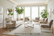 Handwoven Wool Area Rug - Mushroom-DECOROLALA
