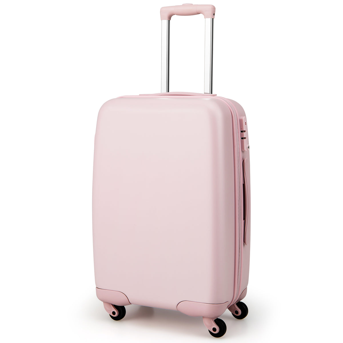 Hardside Luggage with Spinner Wheels with TSA Lock and Height Adjustable Handle-Pink-Kids Suitcases-DECOROLALA