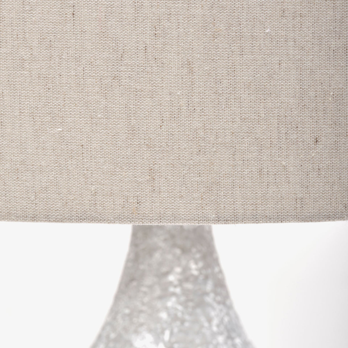Harlan (30.5"H) Beige-Toned Fabric Shade Gray Concrete Base Table Lamp-Table Lamps-DECOROLALA