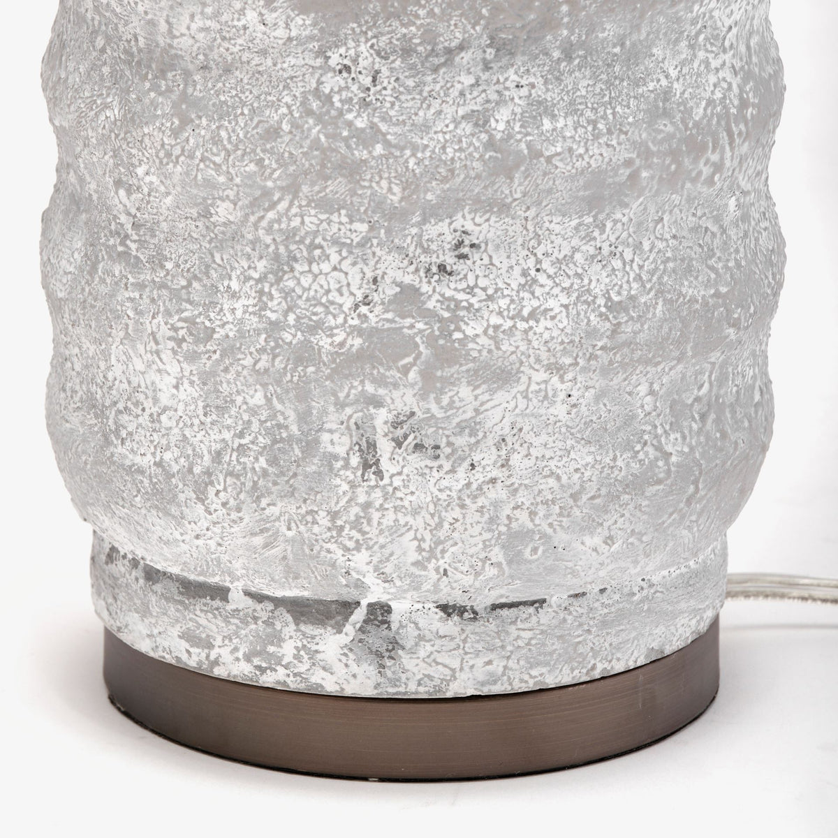 Harlan (30.5"H) Beige-Toned Fabric Shade Gray Concrete Base Table Lamp-Table Lamps-DECOROLALA