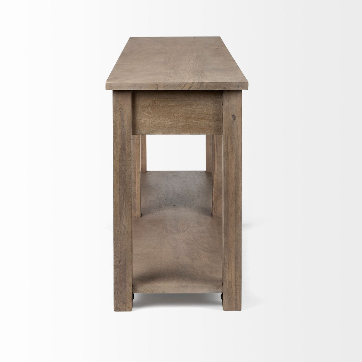 Harrelson III 72L x 18W Brown Wood 4 Drawer Console Table-Console Tables-DECOROLALA