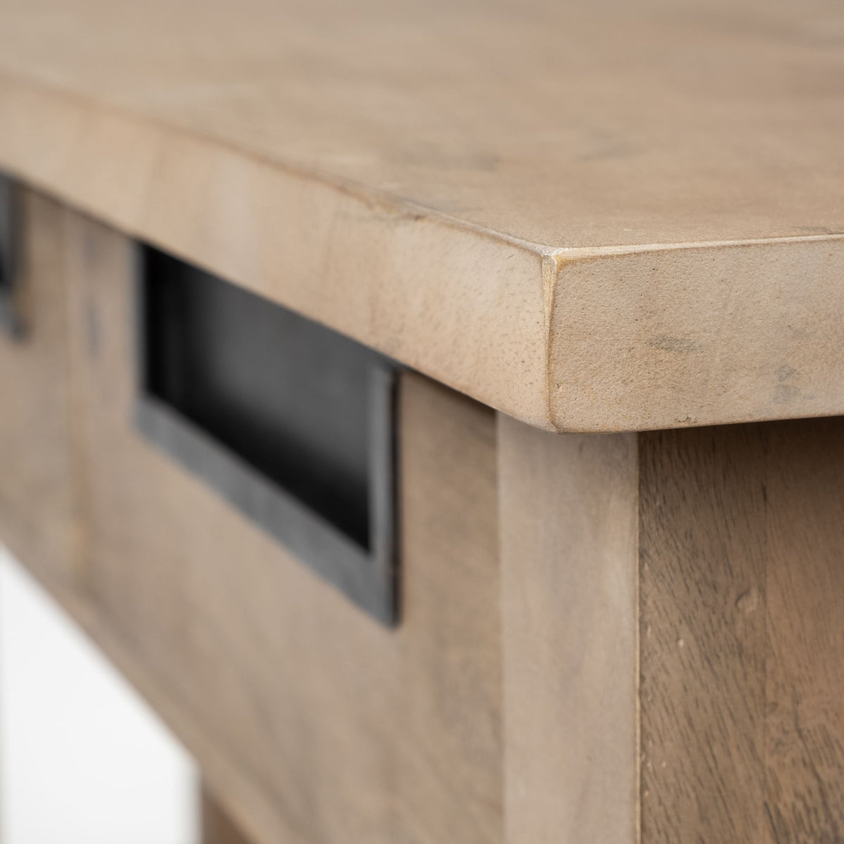 Harrelson III 72L x 18W Brown Wood 4 Drawer Console Table-Console Tables-DECOROLALA