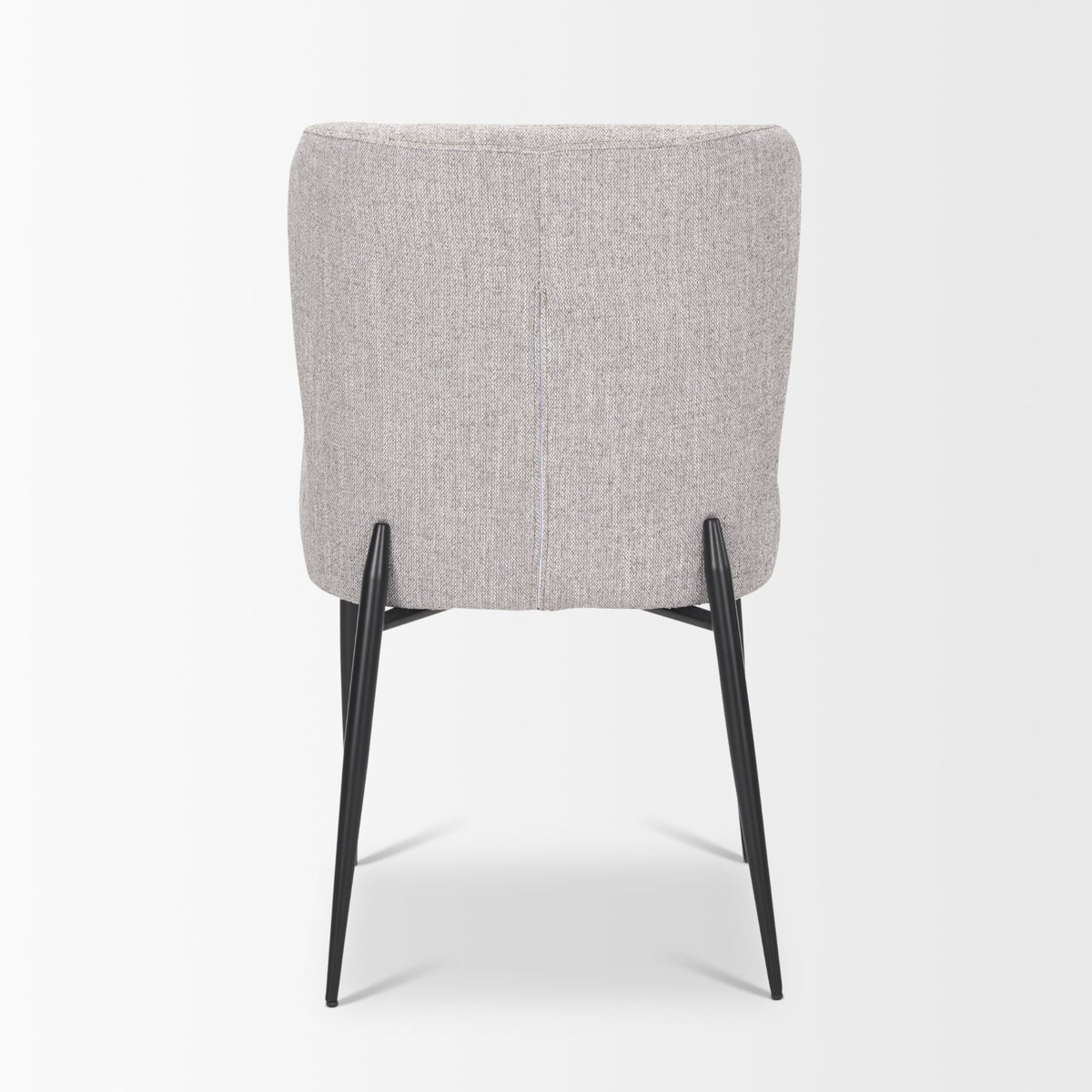 Hartt Dining Chair W/ Matte Black Metal Frame and Gray Fabric-Dining Chairs-DECOROLALA