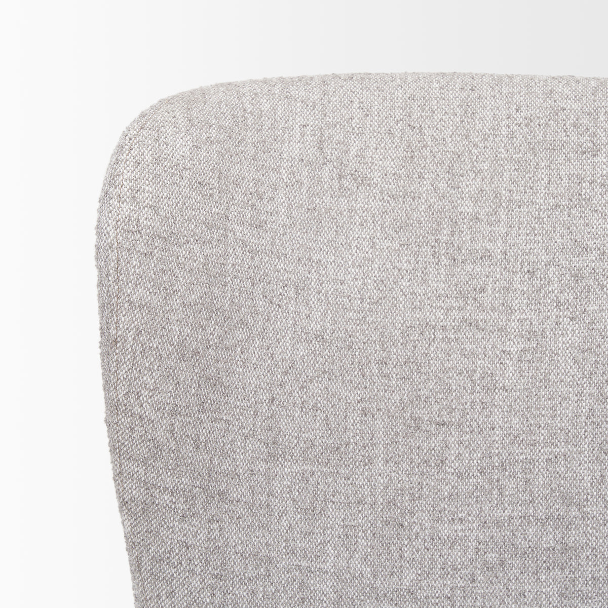 Hartt Dining Chair W/ Matte Black Metal Frame and Gray Fabric-Dining Chairs-DECOROLALA