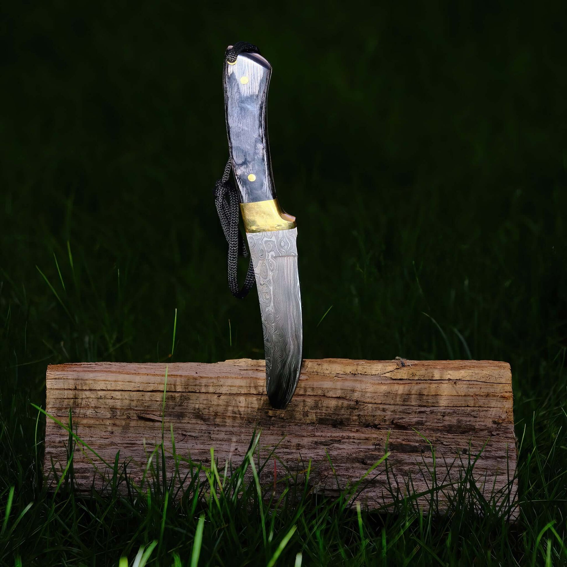 Hatif Hunter Special - Damascus Steel Skinner Knife 5 inch with Leather Sheath-Skinner Knife-DECOROLALA