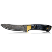 Hatif Hunter Special - Damascus Steel Skinner Knife 5 inch with Leather Sheath-Skinner Knife-DECOROLALA