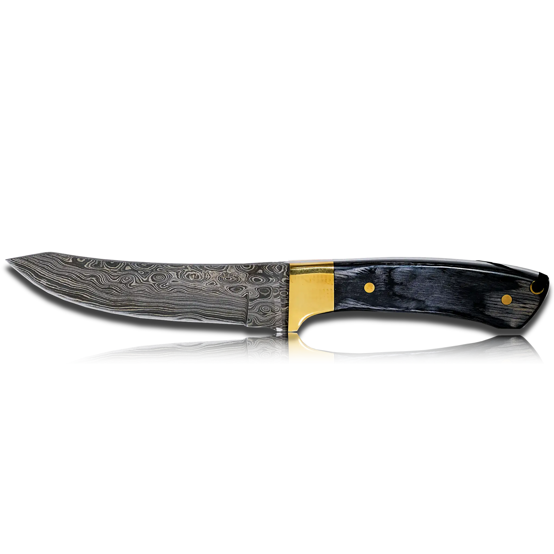 Hatif Hunter Special - Damascus Steel Skinner Knife 5 inch with Leather Sheath-Skinner Knife-DECOROLALA