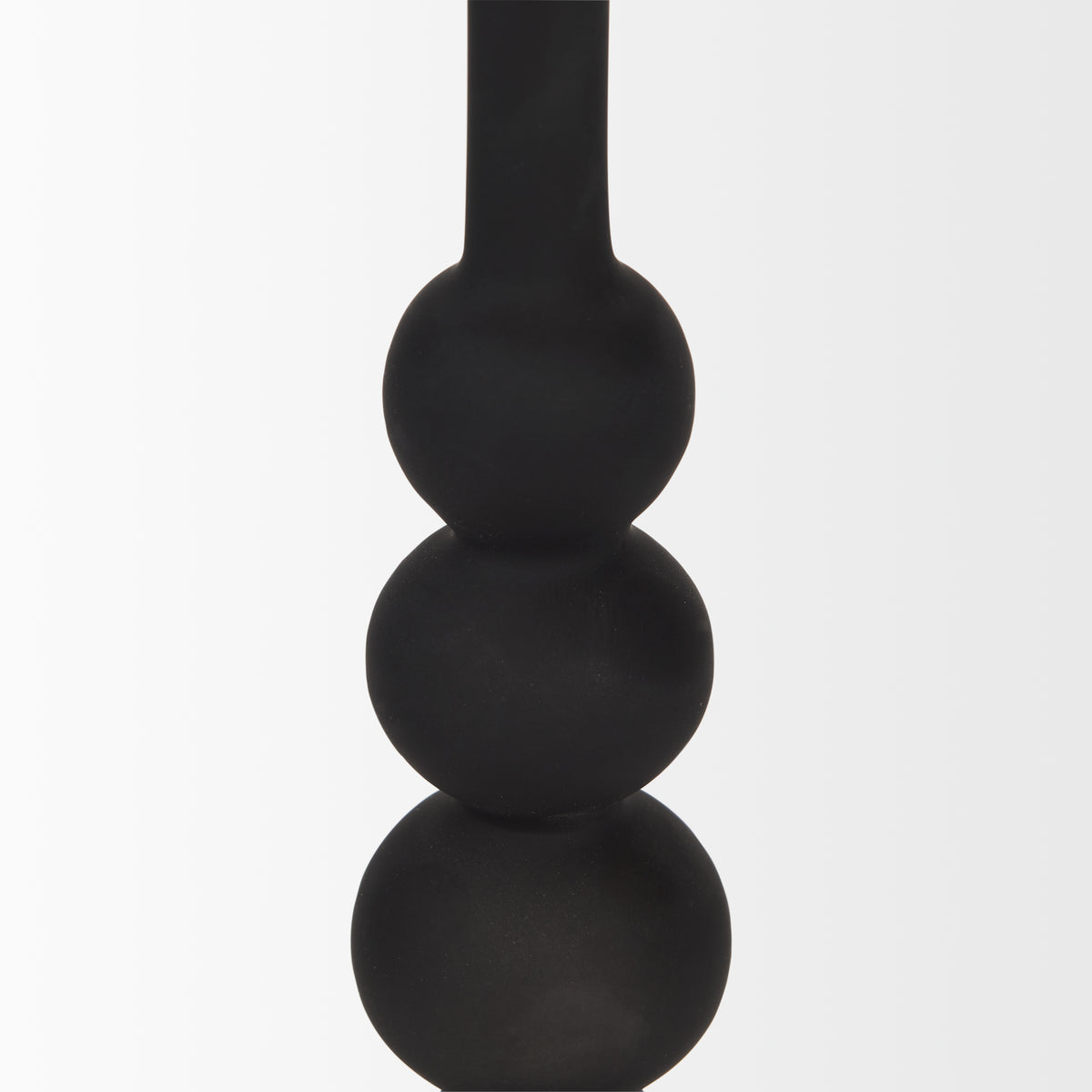 Haute Large Matte Black Blown Glass Candlestick-Table Candle Holders-DECOROLALA