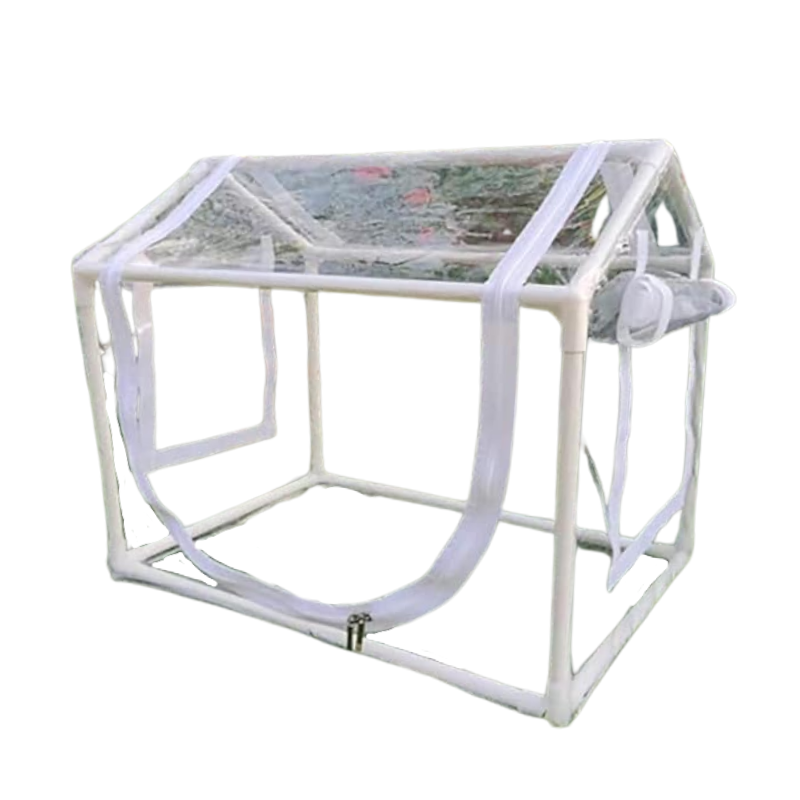 Haven Ventilated Indoor/Outdoor Cat House - Transparent 60cm-Cat Furniture-DECOROLALA