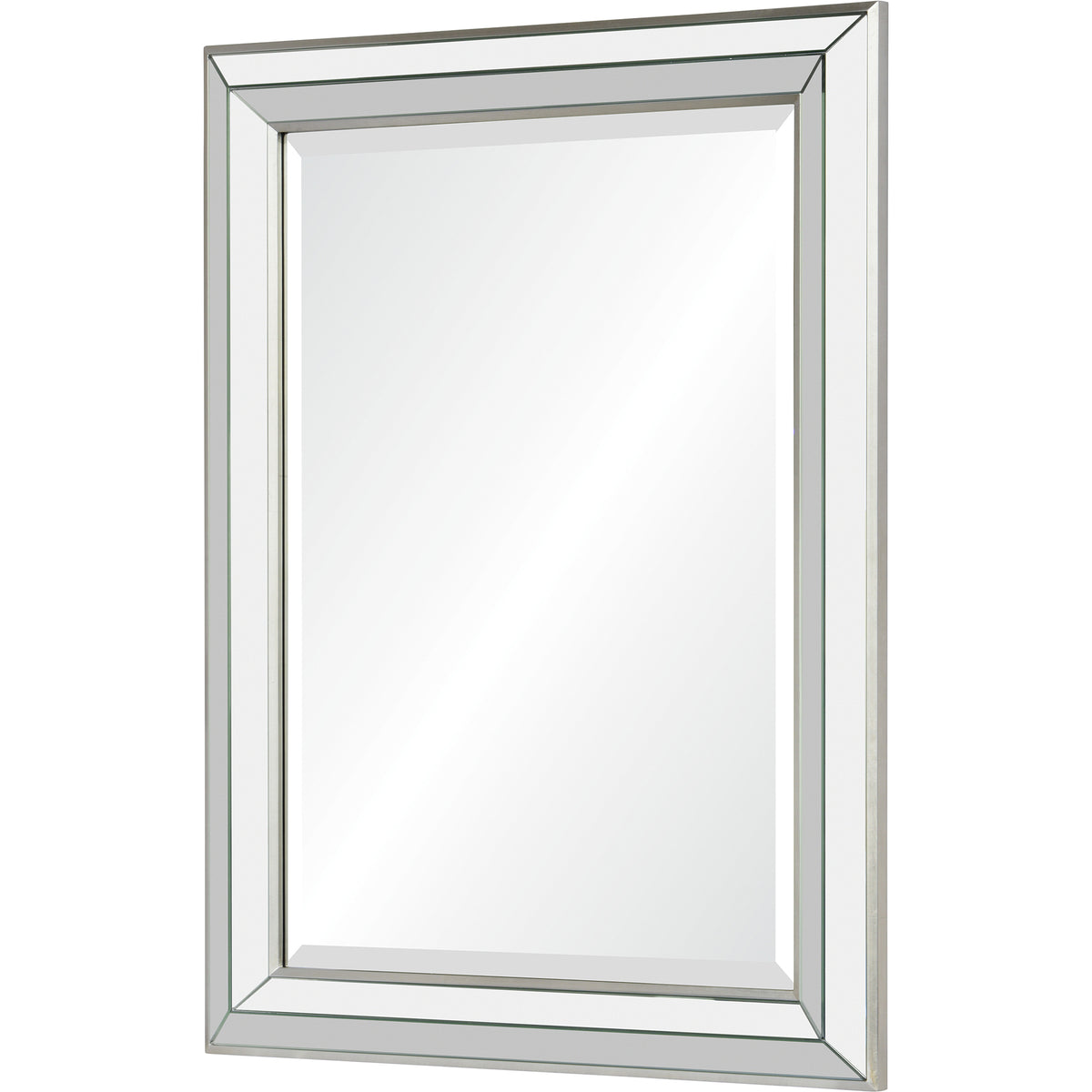 Hawkwell 40" Tall Rectangle Wall Mirror, Grey-Mirrors-DECOROLALA
