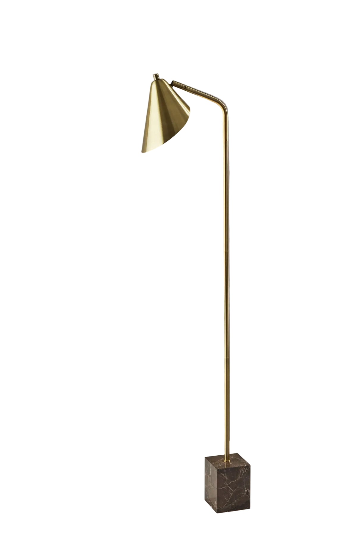 Hawthorne Floor Lamp - Brown Marble 55"-Lighting-DECOROLALA