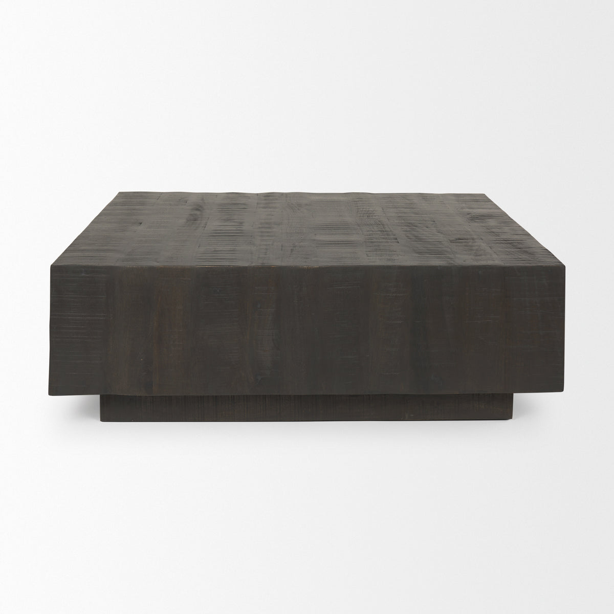 Hayden Dark Brown Wood Square Coffee Table-Coffee Tables-DECOROLALA