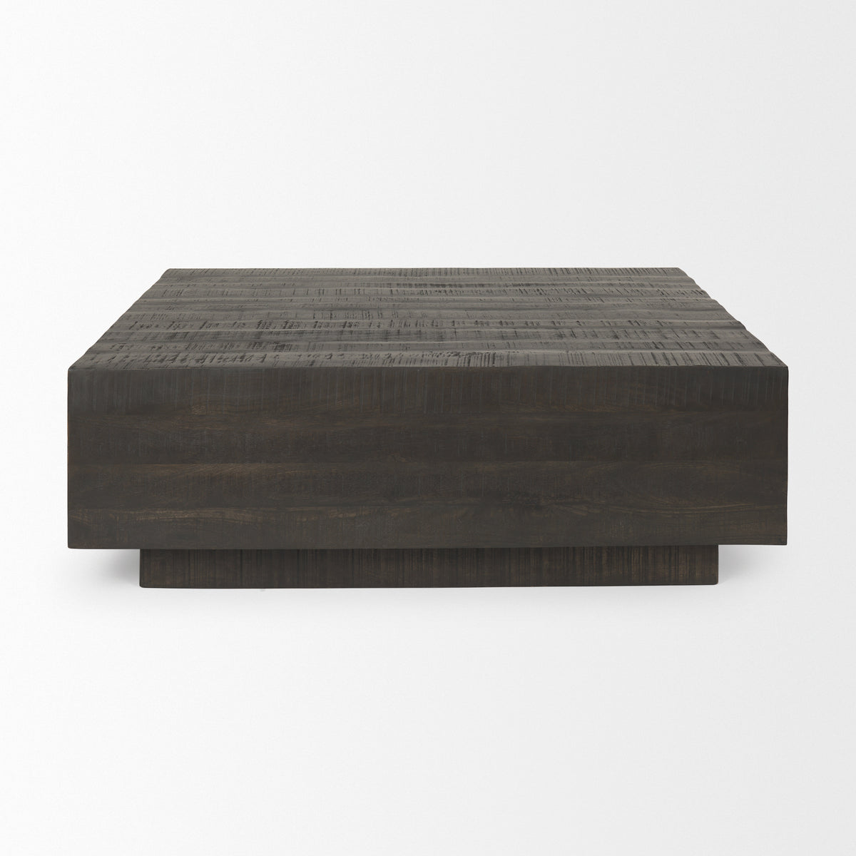 Hayden Dark Brown Wood Square Coffee Table-Coffee Tables-DECOROLALA