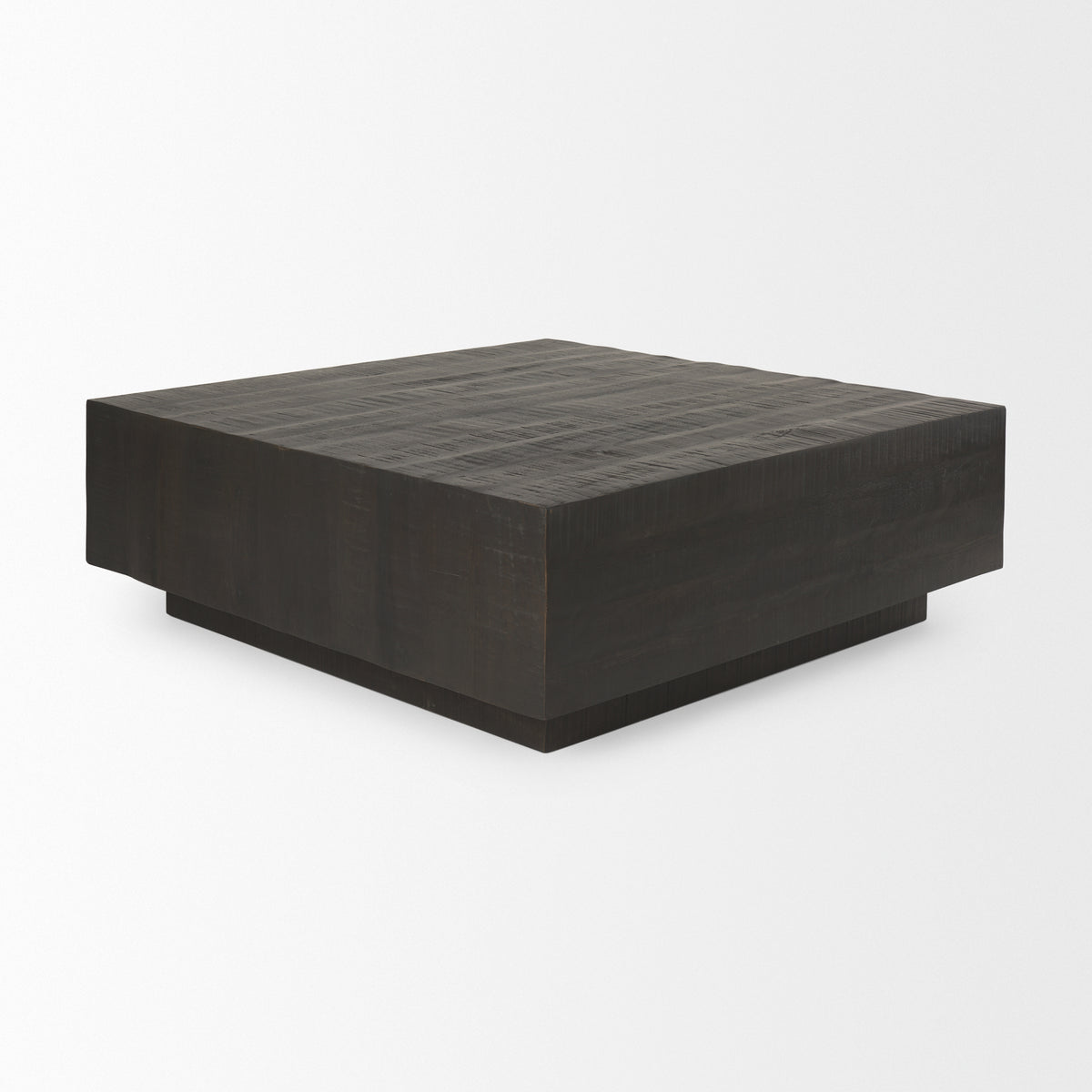 Hayden Dark Brown Wood Square Coffee Table-Coffee Tables-DECOROLALA