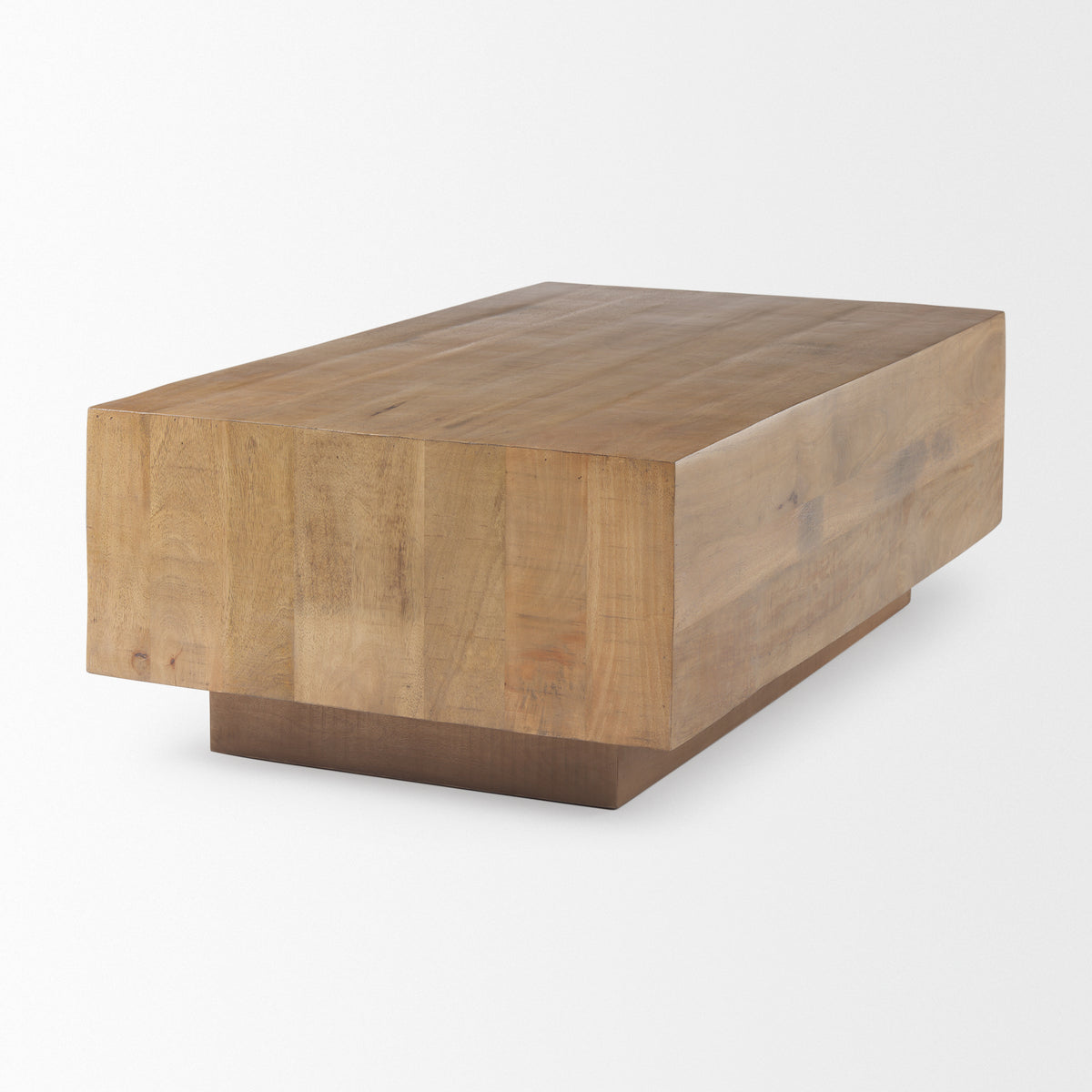 Hayden Light Brown Wood Rectangular Coffee Table-Coffee Tables-DECOROLALA