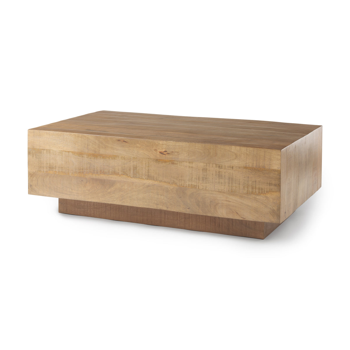 Hayden Light Brown Wood Rectangular Coffee Table-Coffee Tables-DECOROLALA