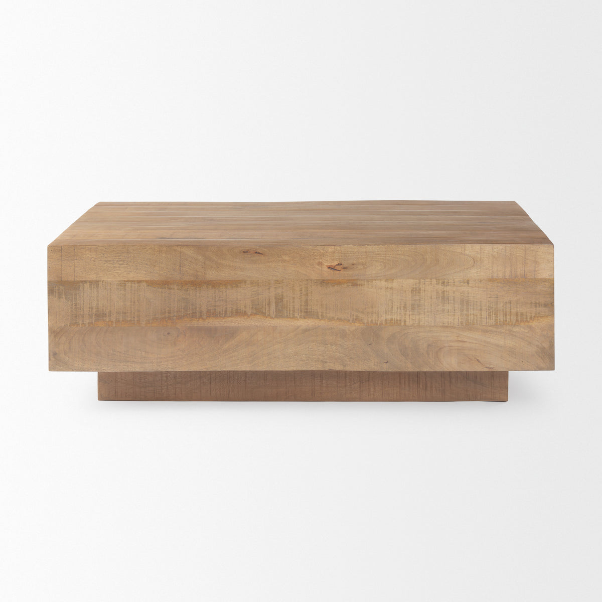 Hayden Light Brown Wood Rectangular Coffee Table-Coffee Tables-DECOROLALA