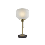Hazel Table Lamp - Antique Brass Black-Lighting-DECOROLALA