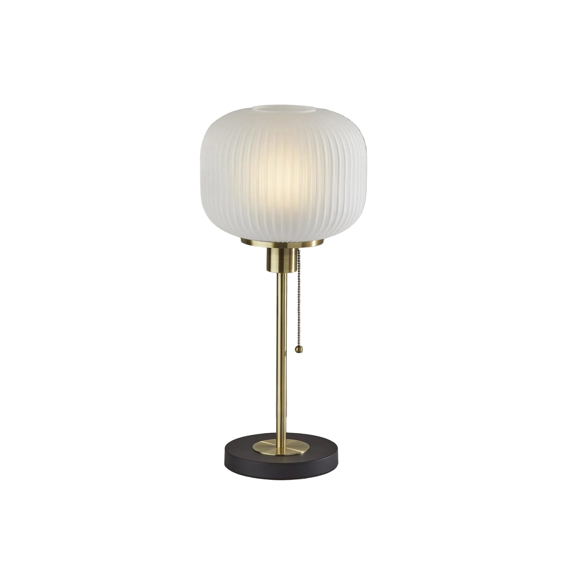 Hazel Table Lamp - Antique Brass Black-Lighting-DECOROLALA