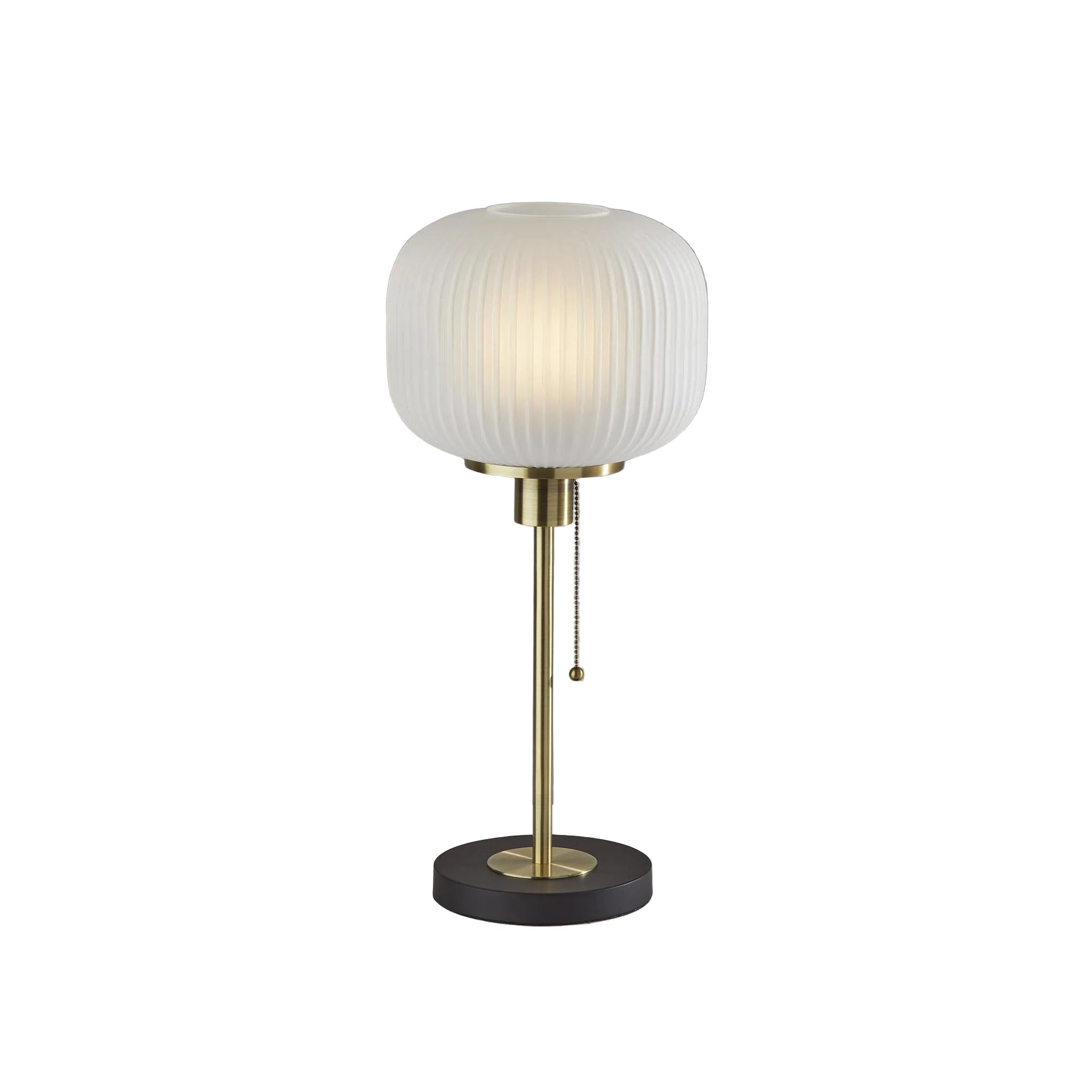 Hazel Table Lamp - Antique Brass Black-Lighting-DECOROLALA
