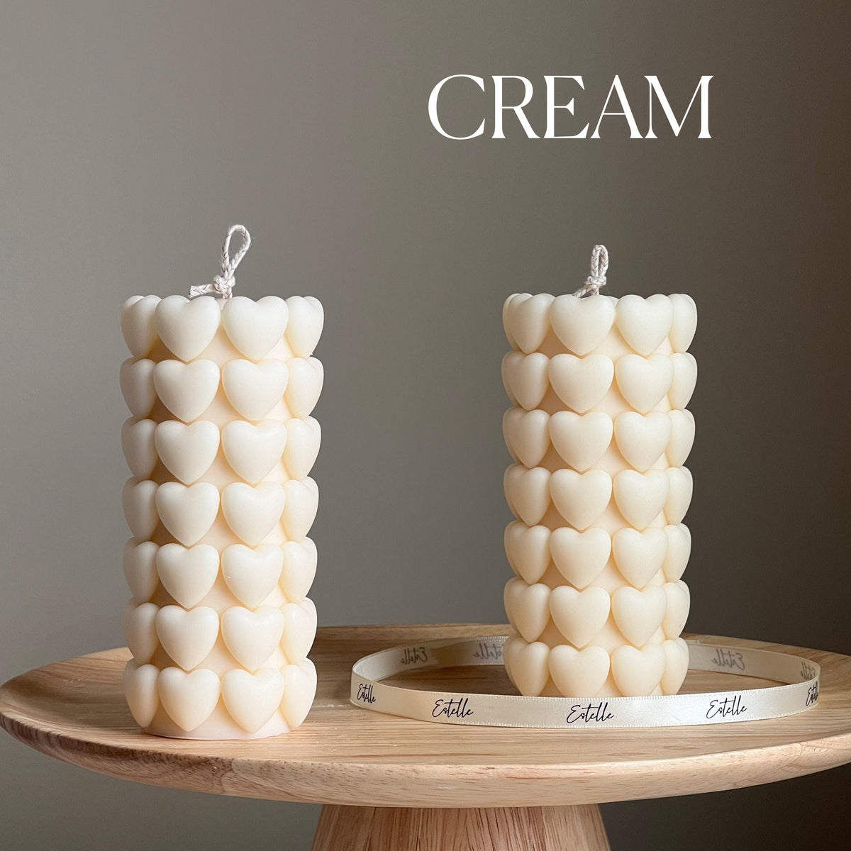 Heart Pillar Candle-Canvas Prints-DECOROLALA
