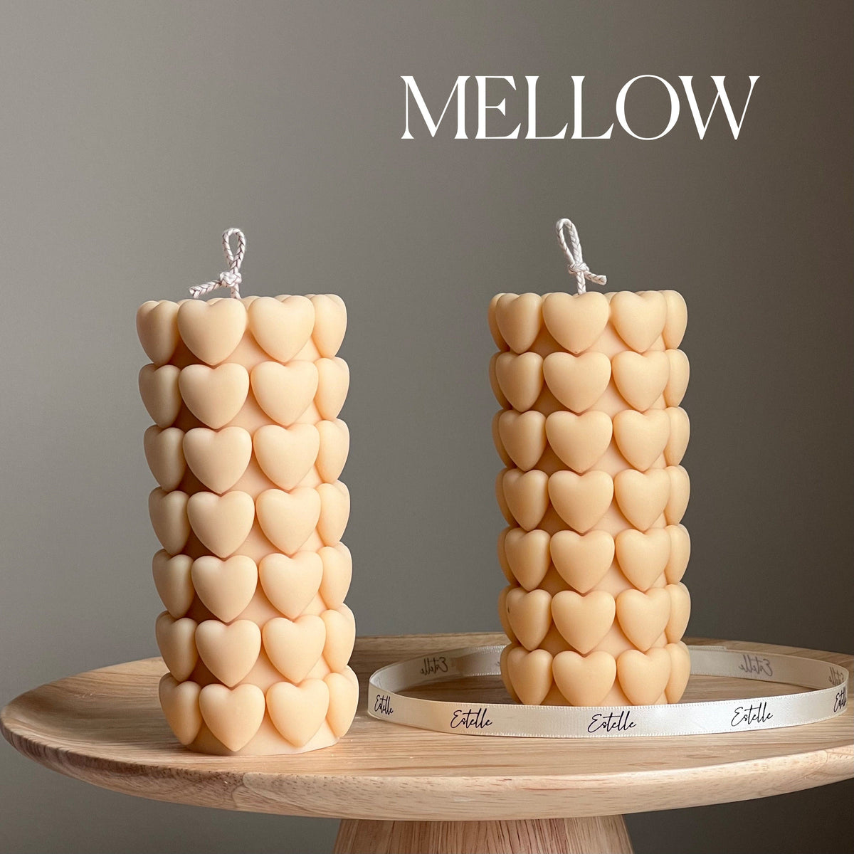 Heart Pillar Candle-Canvas Prints-DECOROLALA