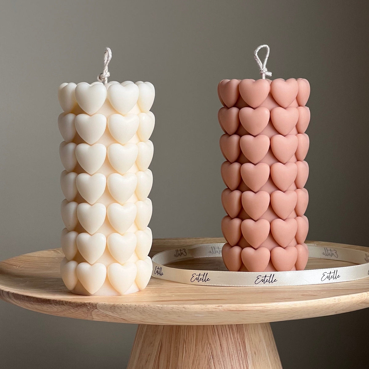Heart Pillar Candle-Canvas Prints-DECOROLALA