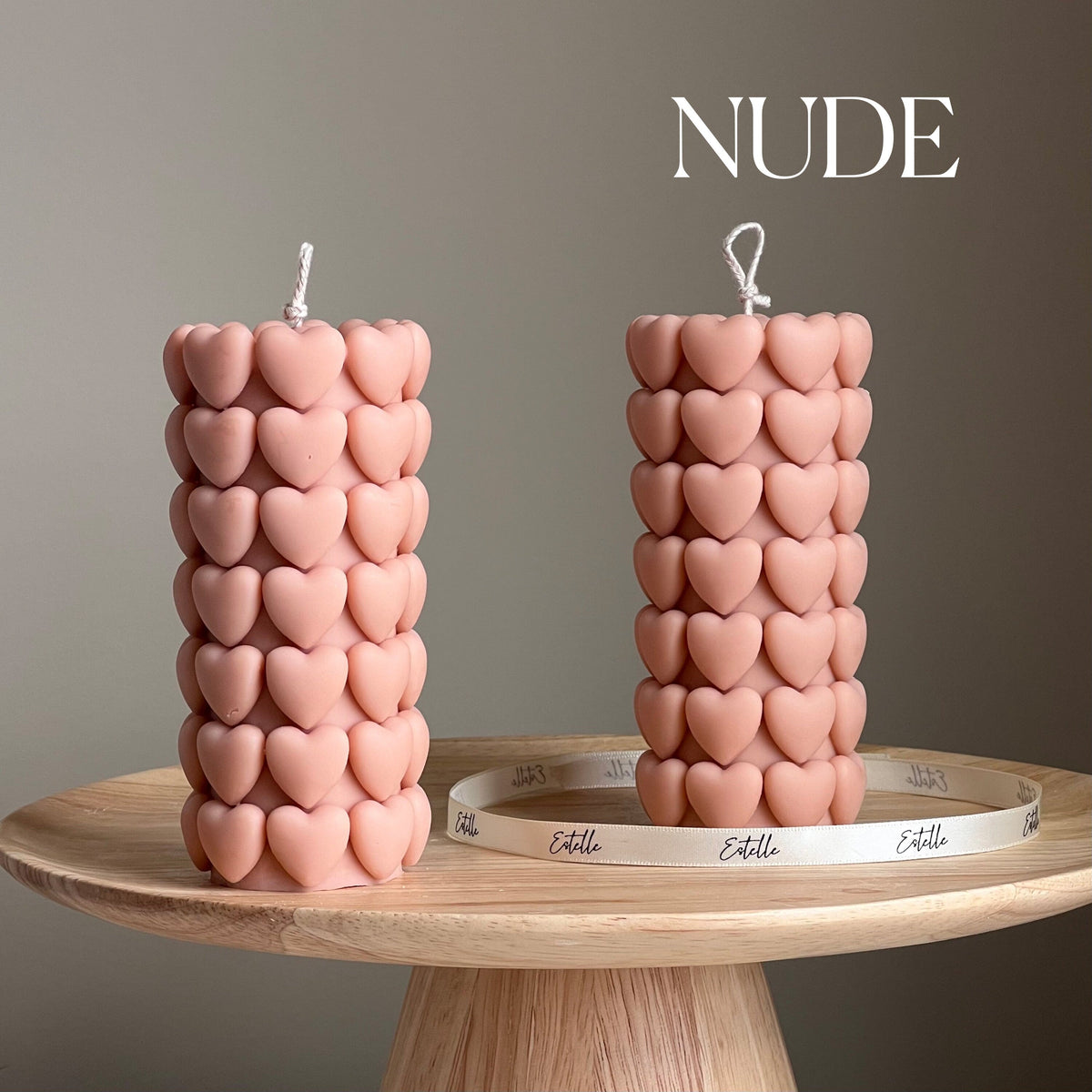 Heart Pillar Candle-Canvas Prints-DECOROLALA