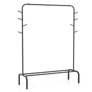 Heavy Duty Clothes Rack 50-Inch Wide Metal Garment Wardrobe Rack-Black-Clothing & Closet Storage-DECOROLALA