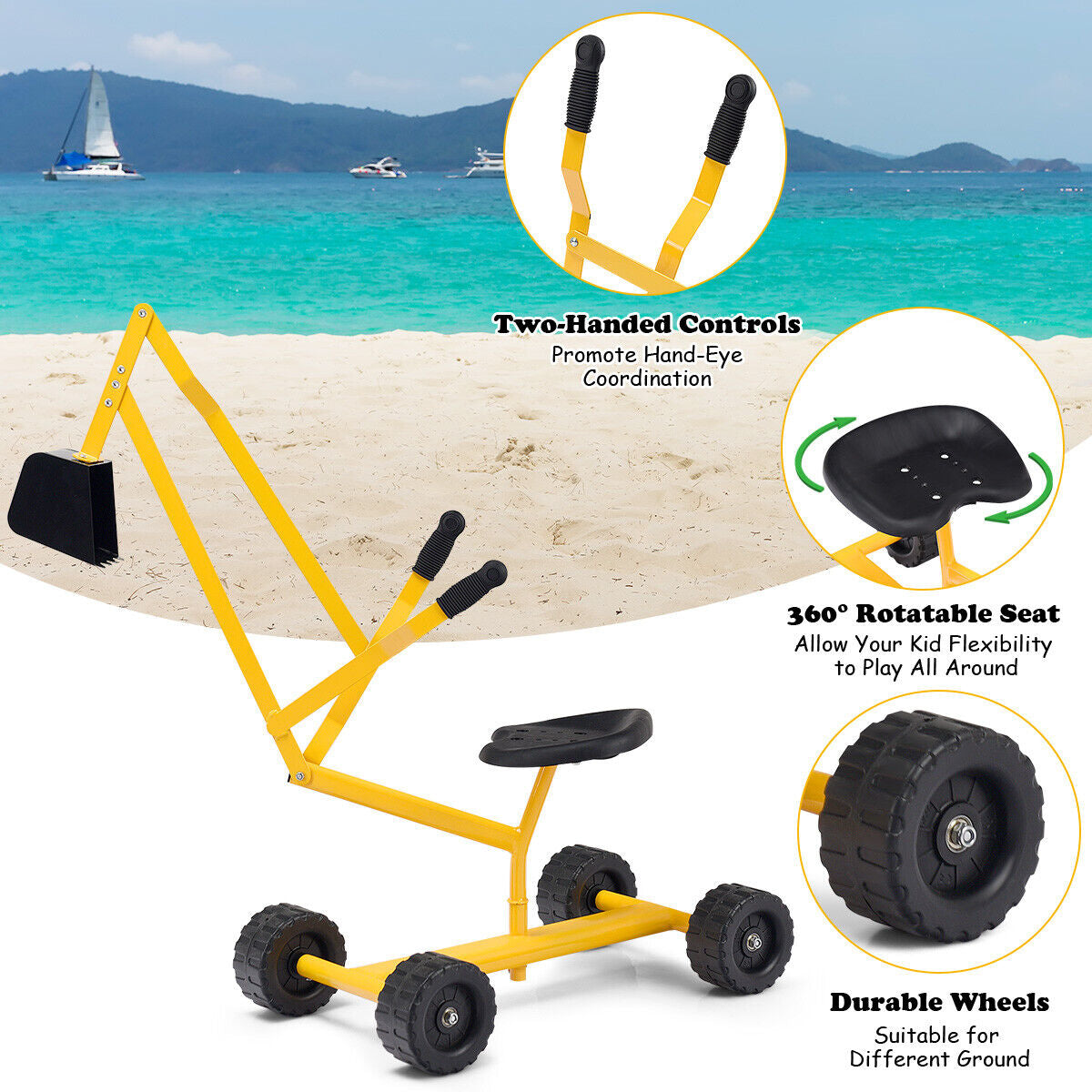 Heavy Duty Kid Ride-on Sand Digger Excavator